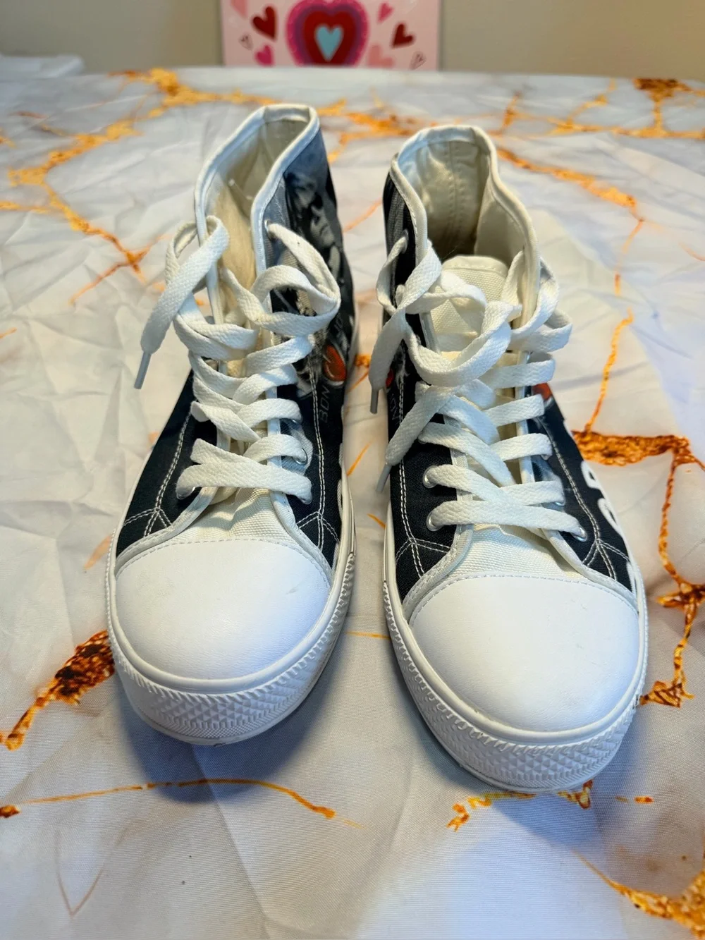 Bon Jovi high top sneakers size 8 women’s